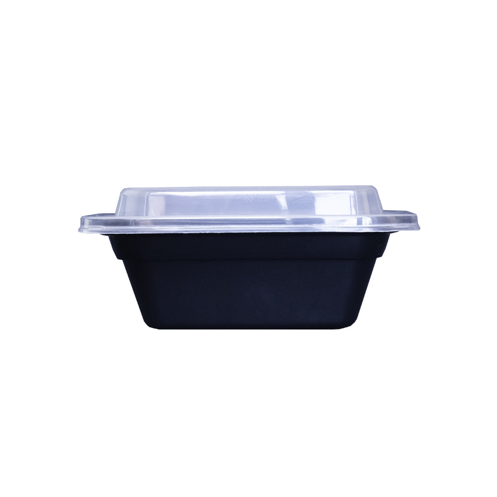 Rectangle Plastic Container With Lid Combo Pack - 12oz.- 150/Case