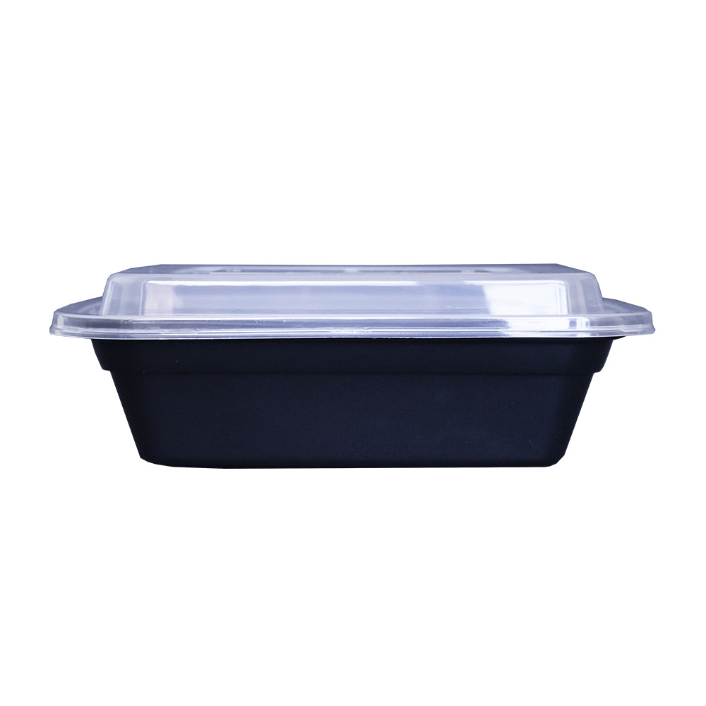 Rectangle Plastic Container With Lid Combo Pack - 12oz.- 150/Case