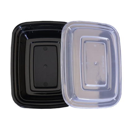 Rectangle Plastic Container With Lid Combo Pack - 12oz.- 150/Case