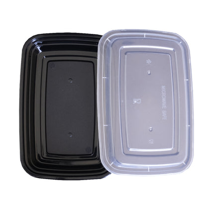 Rectangle Plastic Container With Lid Combo Pack - 28oz.- 150/Case