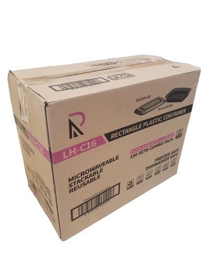 Plastic Deli Container With Lid Combo Pack - 16oz.- 240/Case