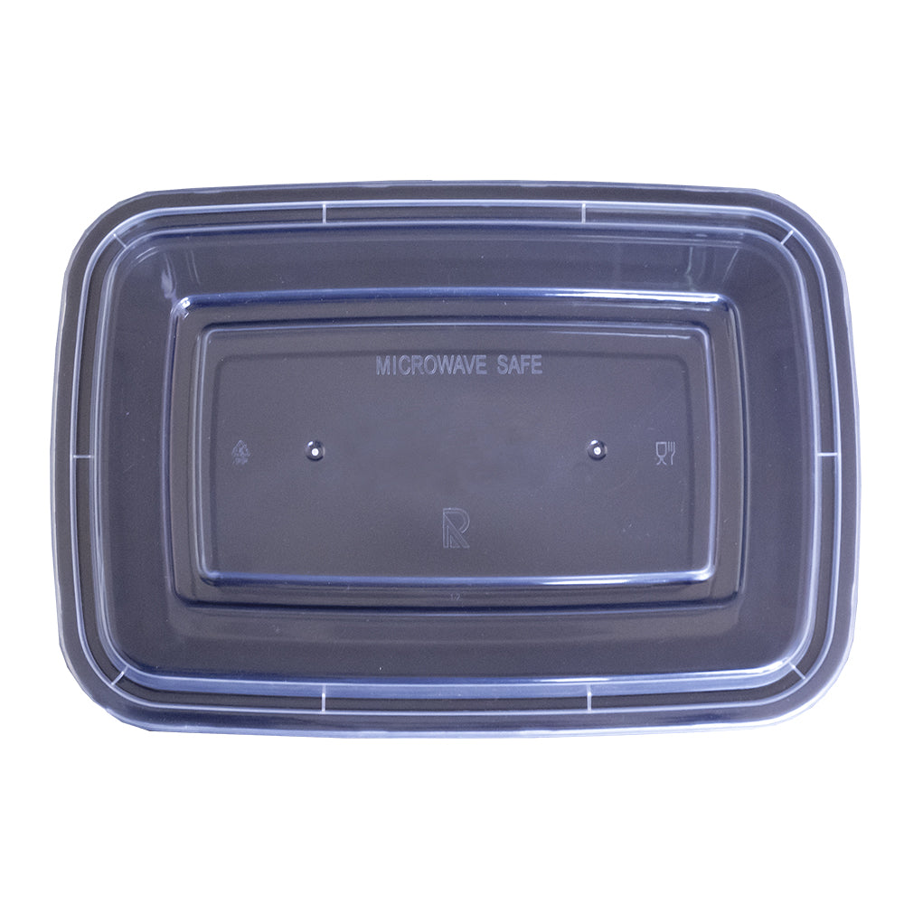 Rectangle Plastic Container With Lid Combo Pack - 38oz.- 150/Case