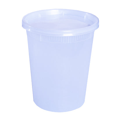 Plastic Deli Container and Lid Combo Pack - 32 oz. - 240/Case